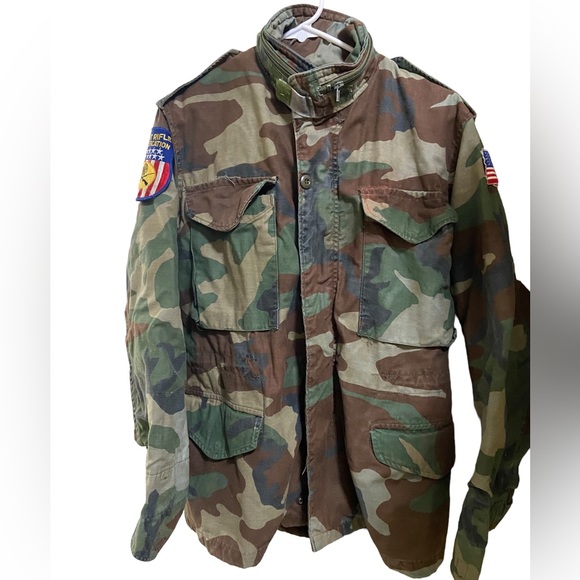 Jackets & Coats Vintage Us Army Camo Jacket Mens Xs Short Full Zip Jacket Womens S Wpatches
